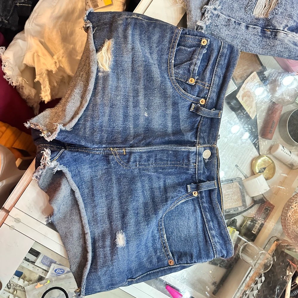 Levi's Blue Denim Cutoff Shorts